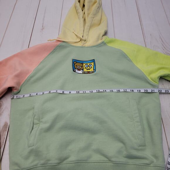 Teddy Fresh Spongebob colorblock hoodie neon pastel green - Picture 3 of 9